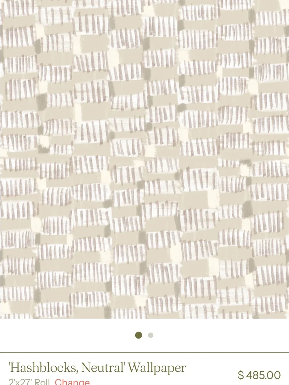 Hashblocks Neutral Pattern Wallpaper - Beige